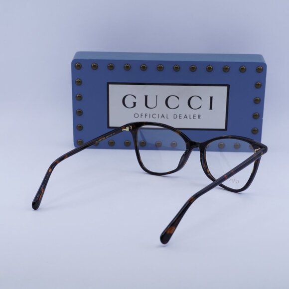 Gucci GG1360O 002 Cat Eye Eyeglasses - Dark Havana 53mm - Picture 11 of 12